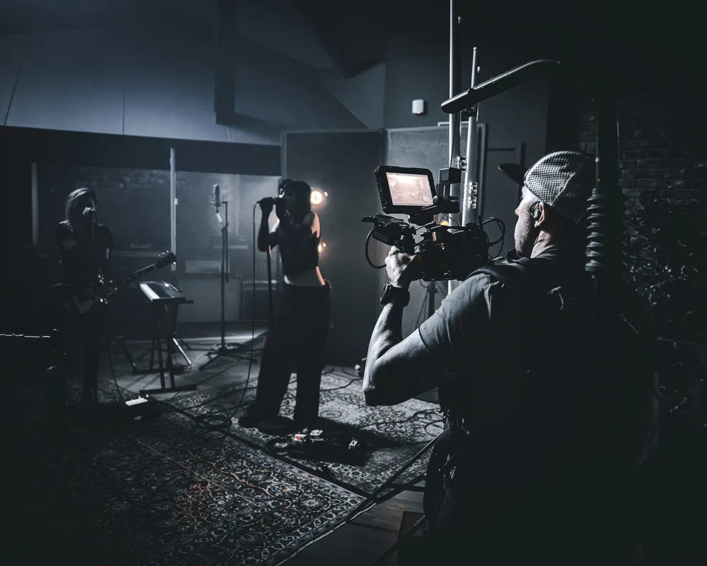 Live performance filming setup at Salvation Studios